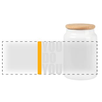 You Do You Funny Self-Confidence Freedom Logo - Panoramic Cookie Jar with Wooden Lid - white - Front
