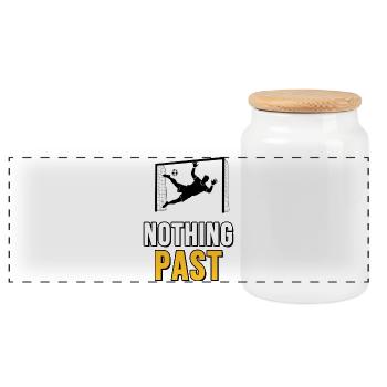  Rien Ne Passe - Gardien De But - Boîte à biscuits avec couvercle en bois - blanc - Devant