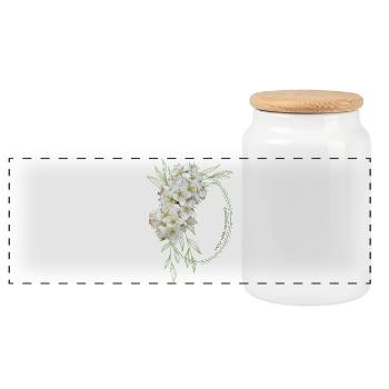 Vous êtes incroyable – Un design floral élégant - Boîte à biscuits avec couvercle en bois - blanc - Devant