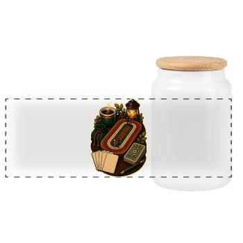 Cartes Cribbage Breadboard - Boîte à biscuits avec couvercle en bois - blanc - Devant