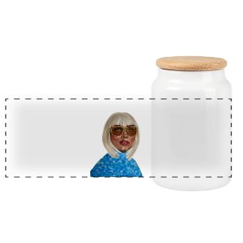 Von der Königin zur Prinzessin - Panorama Keksdose mit Holzdeckel - Weiß - Vorne