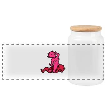 diable sexe ... de wicki_de - Boîte à biscuits avec couvercle en bois - blanc - Devant
