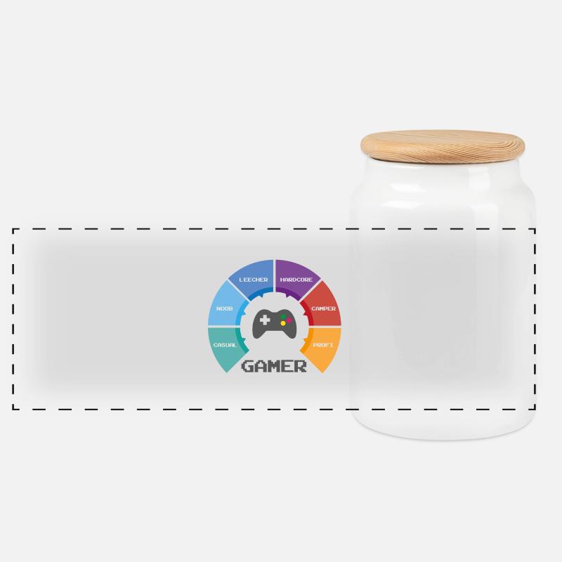 game wheel - Panorama Keksdose mit Holzdeckel - Weiß