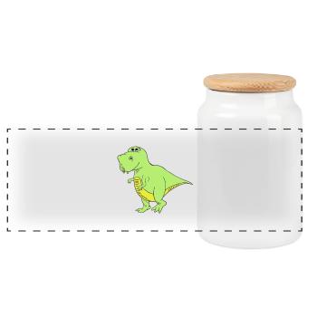 Trex - Panorama Keksdose mit Holzdeckel - Weiß - Vorne