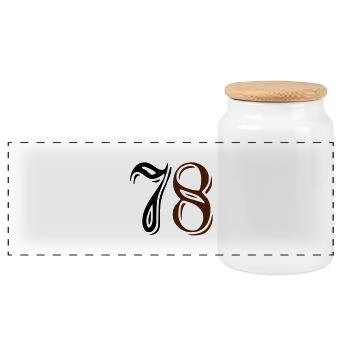 Beer Abt. 78 - Panorama Keksdose mit Holzdeckel - Weiß - Vorne