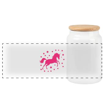 unicorn_01 - Boîte à biscuits avec couvercle en bois - blanc - Devant