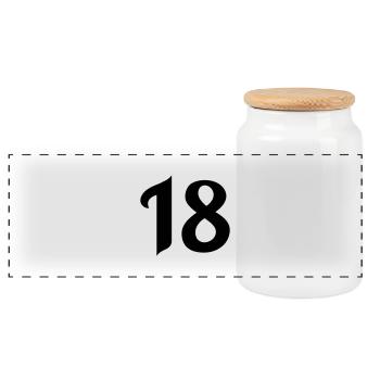 18 - Boîte à biscuits avec couvercle en bois - blanc - Devant