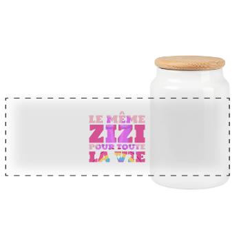 LE MEME ZIZI POUR TOUTE LA VIE EVJF FUTURE MARIÉE - Boîte à biscuits avec couvercle en bois - blanc - Devant