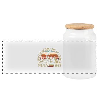 légendes nées en mai 1967 anniversaire mai 1967 - Boîte à biscuits avec couvercle en bois - blanc - Devant