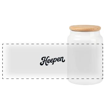 Heepen Bielefeld#heepenstyle - Boîte à biscuits avec couvercle en bois - blanc - Devant