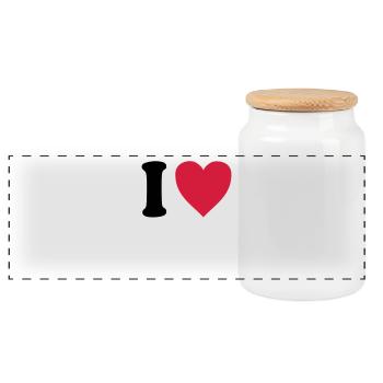 J'adore CARS - Boîte à biscuits avec couvercle en bois - blanc - Devant