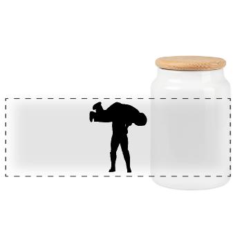 Lutteur catcheur Wrestling Catchen Sport - Boîte à biscuits avec couvercle en bois - blanc - Devant