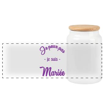 FUTURE MARIEE. EVJF. MARIEE. TEAM. TEAM MARIEE - Boîte à biscuits avec couvercle en bois - blanc - Devant