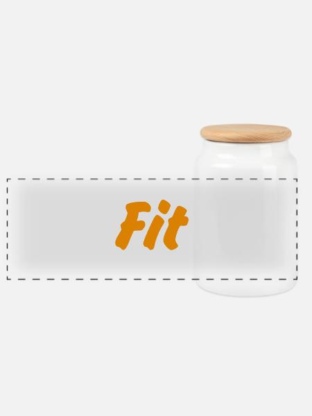 Fit - Panorama Keksdose mit Holzdeckel - Weiß