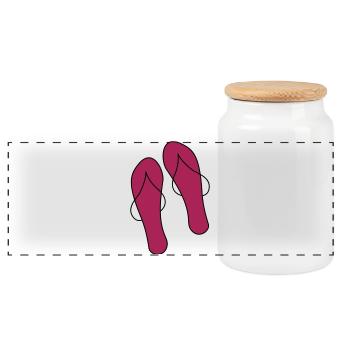 flipflops - Panorama Keksdose mit Holzdeckel - Weiß - Vorne