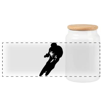 rennrad - Boîte à biscuits avec couvercle en bois - blanc - Devant