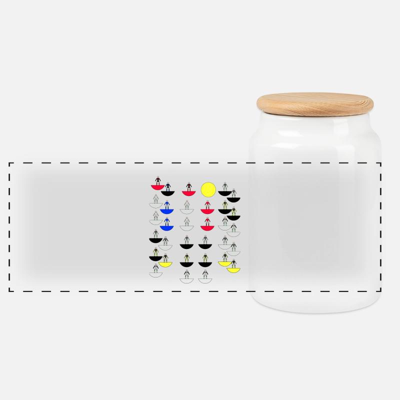 Subbuteo - Panorama Keksdose mit Holzdeckel - Weiß
