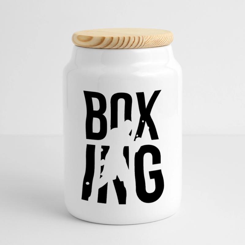 boxe Boîte à biscuits avec couvercle en bois