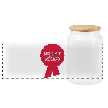 Meilleur Mécano - Boîte à biscuits avec couvercle en bois - blanc - Devant