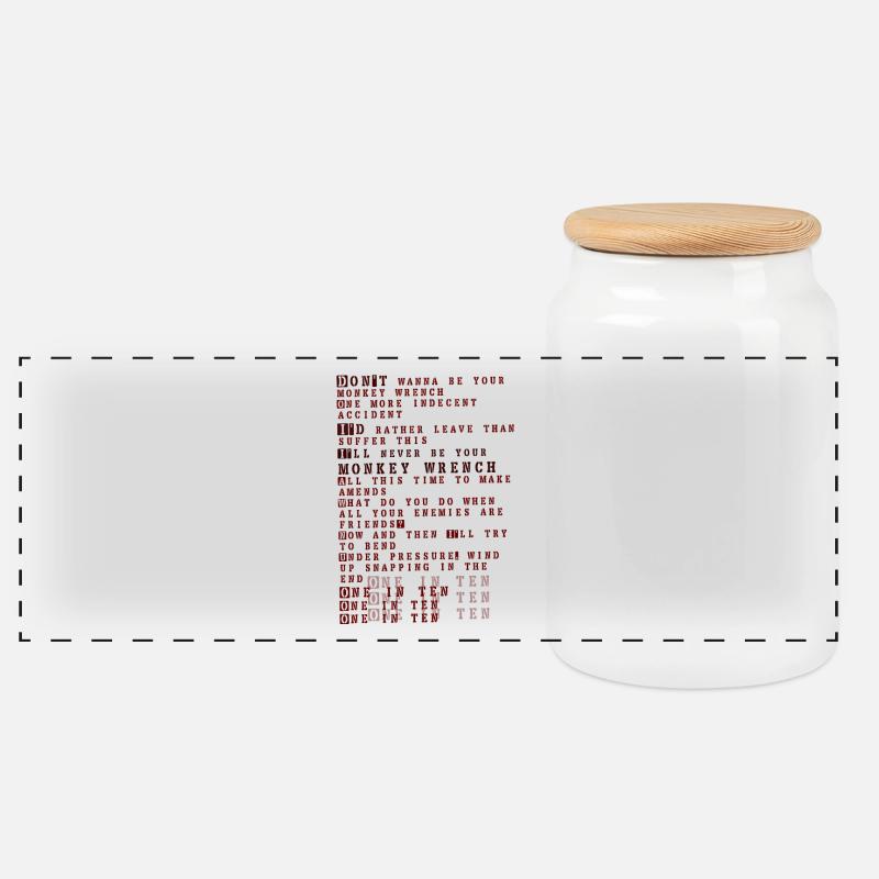 Foo fighters lyrics - monkey wrench - Panorama Keksdose mit Holzdeckel - Weiß