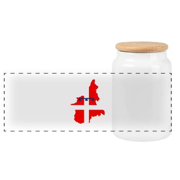 Piémont Italie - Boîte à biscuits avec couvercle en bois - blanc - Devant