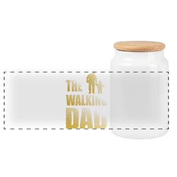 The Walking Dad - Panoramic Cookie Jar with Wooden Lid - white - Front