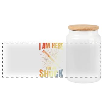 Electrical Engineer Saying - Panoramic Cookie Jar with Wooden Lid - white - Front