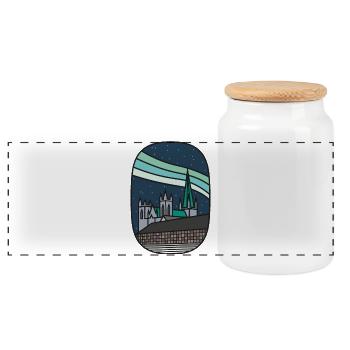 Nidaros Domen - Boîte à biscuits avec couvercle en bois - blanc - Devant