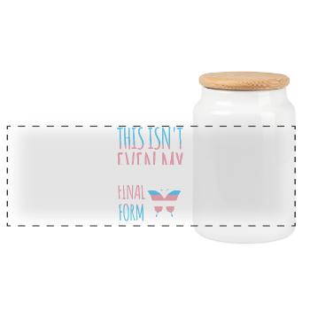 LGBT Pride Month - Transgender - Panoramic Cookie Jar with Wooden Lid - white - Front