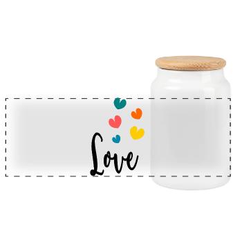 COEUR. COUPLE. JUST MARRIED. EVJF. SAINT VALENTIN. - Boîte à biscuits avec couvercle en bois - blanc - Devant