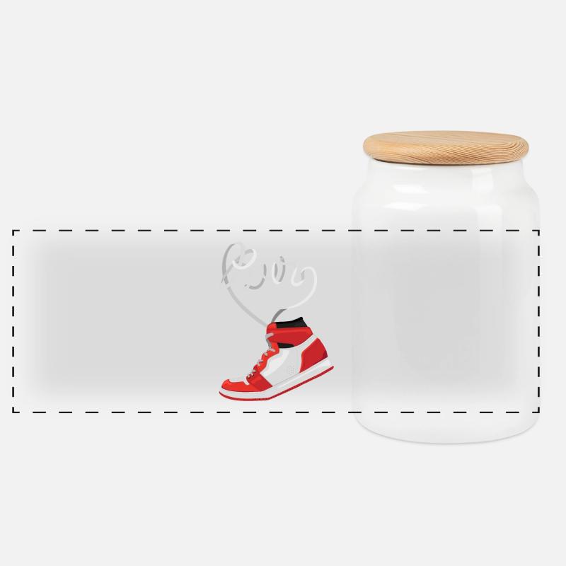 Run - Panorama Keksdose mit Holzdeckel - Weiß