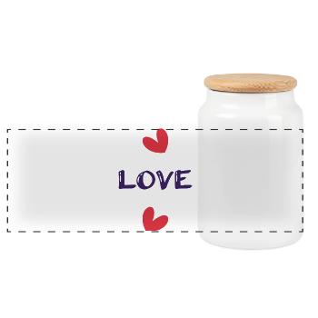 GERADE VERHEIRATET. Junggesellinnenabschied. VALENTINSTAG. PAAR - Panorama Keksdose mit Holzdeckel - Weiß - Vorne