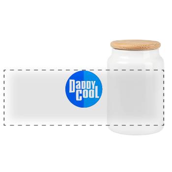 Cool Daddy - Panoramic Cookie Jar with Wooden Lid - white - Front