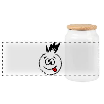 Citation - Boîte à biscuits avec couvercle en bois - blanc - Devant
