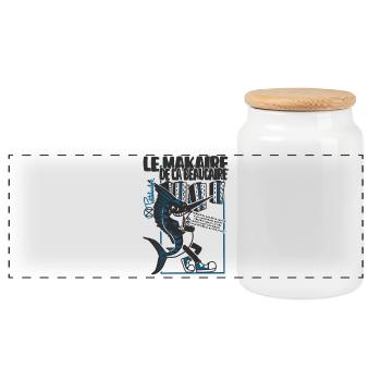 Le Makaire de la Beaucaire, Toulon - Panoramic Cookie Jar with Wooden Lid - white - Front