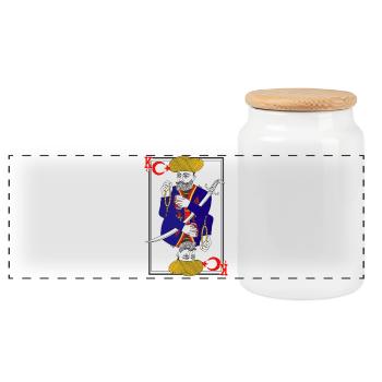 Carte à Jouer de la Tradition Turque - Boîte à biscuits avec couvercle en bois - blanc - Devant