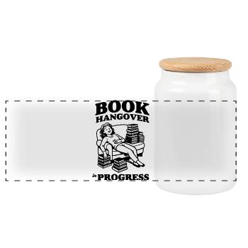 Livre Hangover in Progress - Boîte à biscuits avec couvercle en bois - blanc - Devant