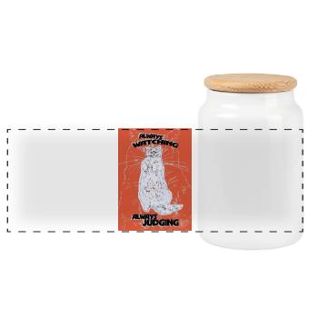 TOUJOURS À OBSERVER, TOUJOURS À JUGER - Boîte à biscuits avec couvercle en bois - blanc - Devant