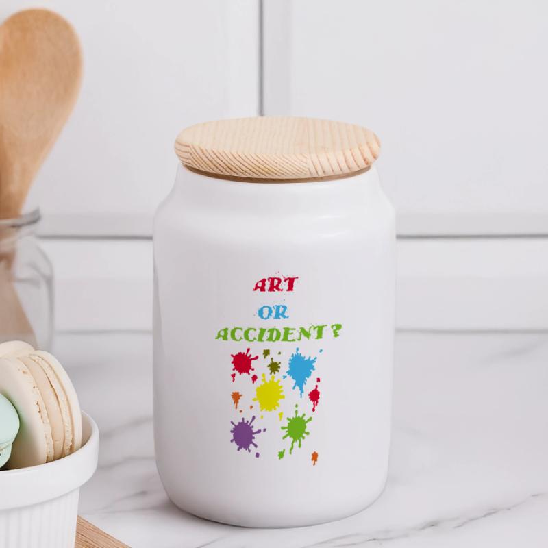 Kunst oder Unfall? Panorama Keksdose mit Holzdeckel