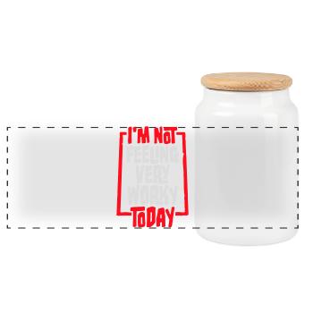 Je ne me sens pas très worky aujourd’hui Faul Arbeit humour - Boîte à biscuits avec couvercle en bois - blanc - Devant