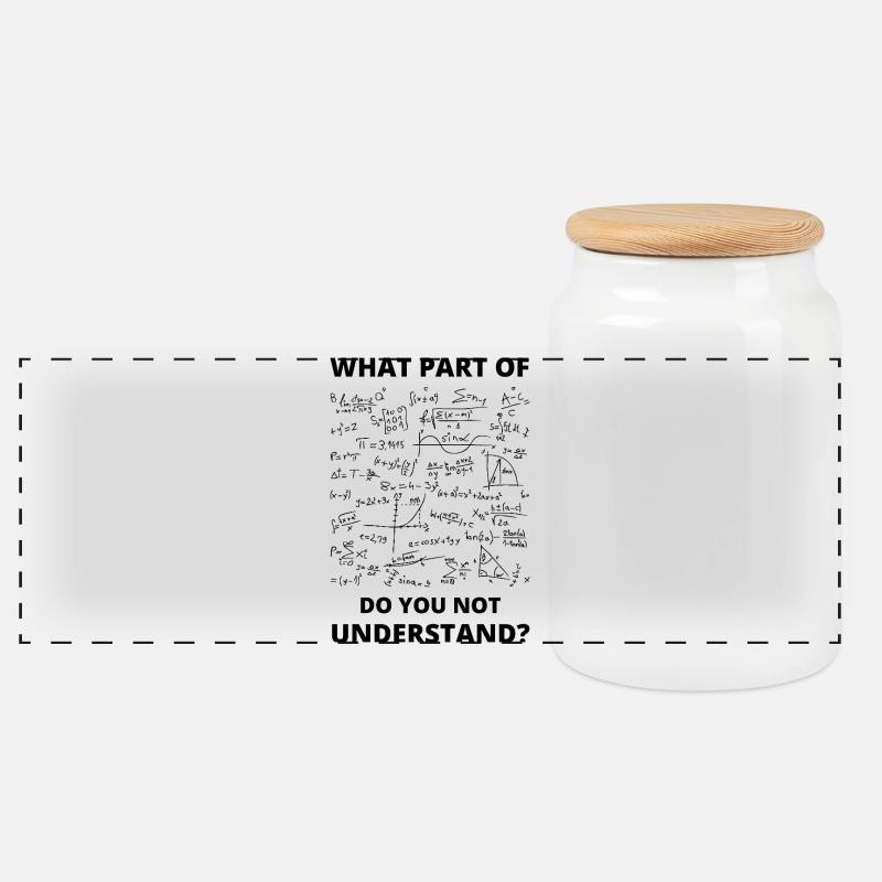 Mathematiklehrer Mathematik Professor Mathematiker - Panorama Keksdose mit Holzdeckel - Weiß