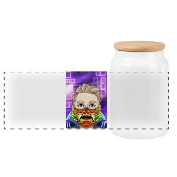 King29FR-Maske - Panorama Keksdose mit Holzdeckel - Weiß - Vorne