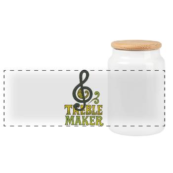 Emblème du créateur de aigus - Boîte à biscuits avec couvercle en bois - blanc - Devant