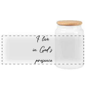 La présence de Dieu : Dons chrétiens pour les chrétiens - Boîte à biscuits avec couvercle en bois - blanc - Devant