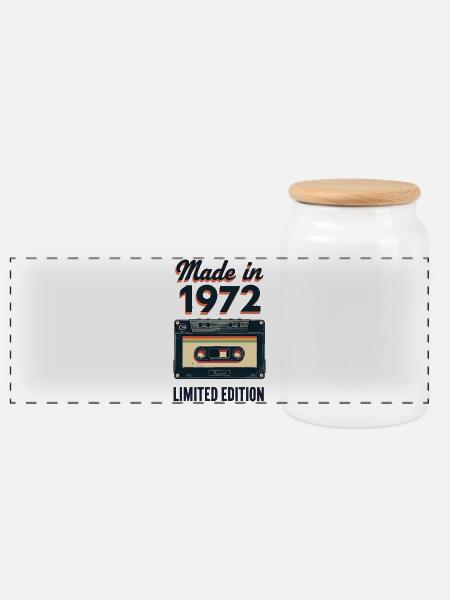 Made in 1972 – Limited Edition - Panorama Keksdose mit Holzdeckel - Weiß