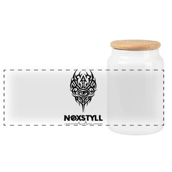Noxstyll - Panorama Keksdose mit Holzdeckel - Weiß - Vorne