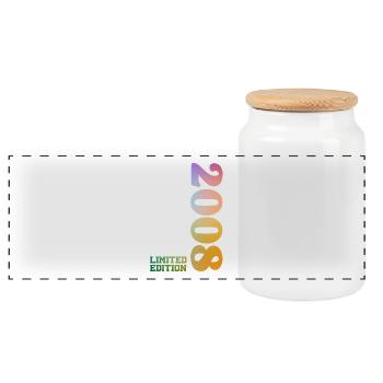 18. Geburtstag Achtzehn Geschenk Limited Edition - Panorama Keksdose mit Holzdeckel - Weiß - Vorne