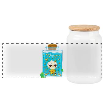 Tama Pickels  - Panorama Keksdose mit Holzdeckel - Weiß - Vorne