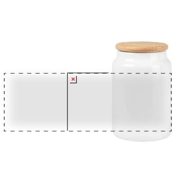 Missing Image – File Not Found Hochformat - Panorama Keksdose mit Holzdeckel - Weiß - Vorne