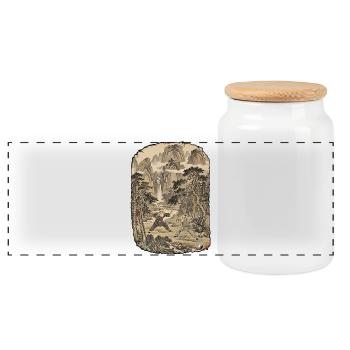 Kung Fu Tradition - Panoramic Cookie Jar with Wooden Lid - white - Front